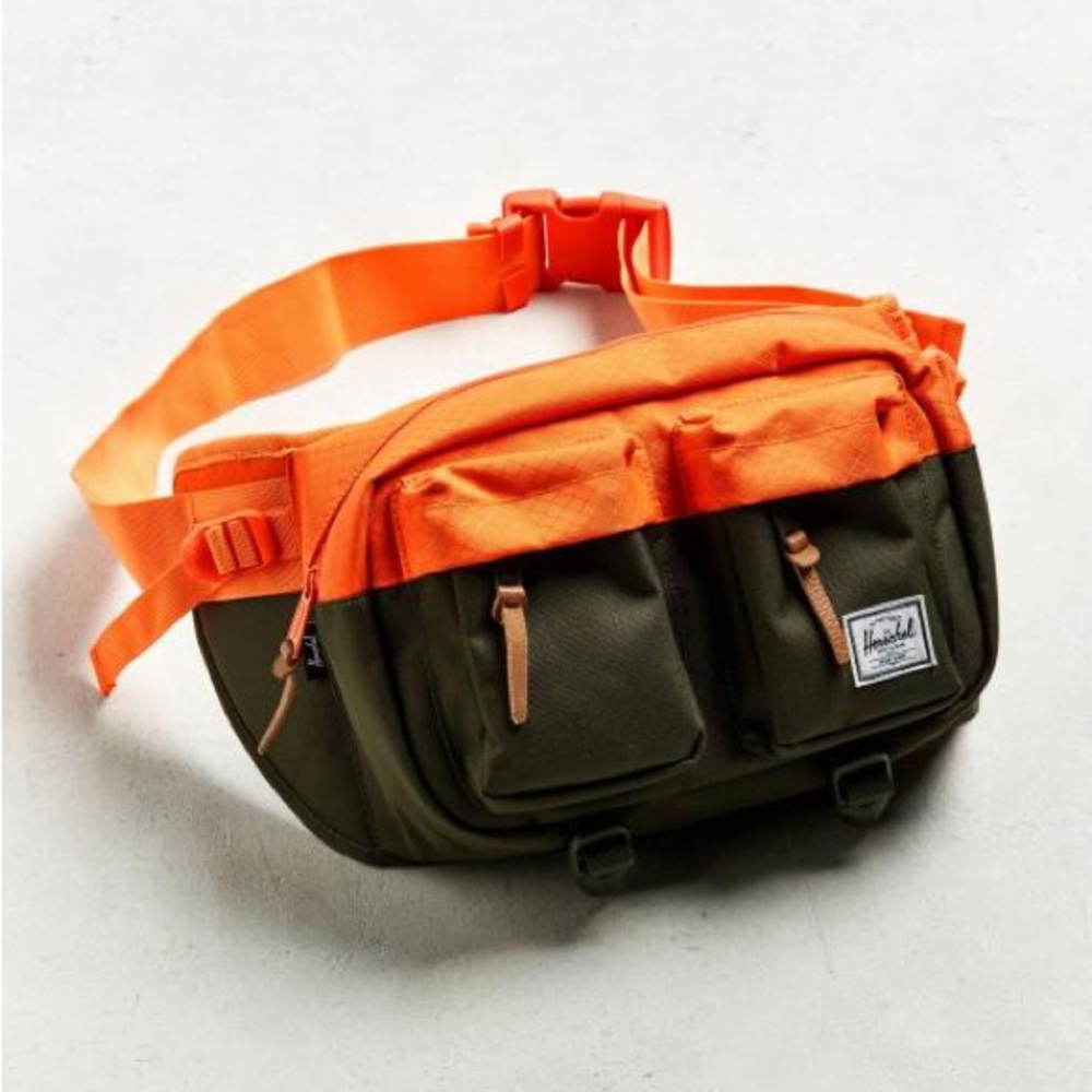Herschel Supply Company Olive and Orange Belt Bag